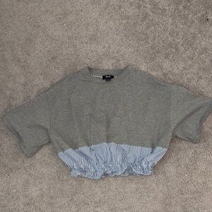 Anthropologie Maeve Gray Top